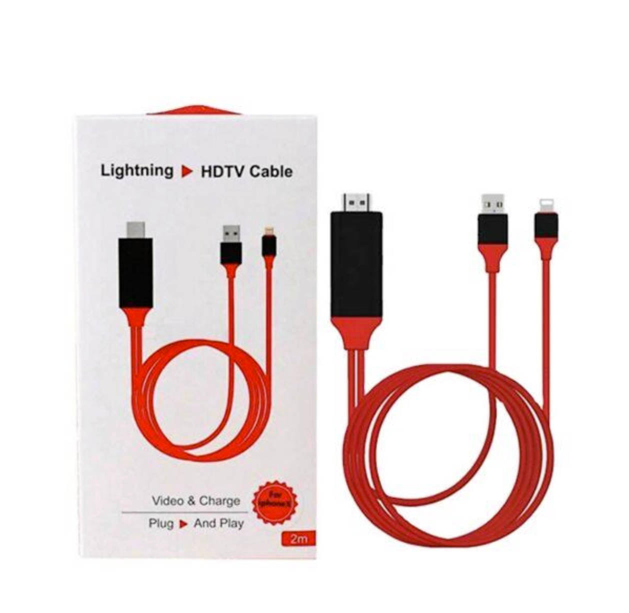 Lightning/USB to HDTV Cable Adapter 1080P HD