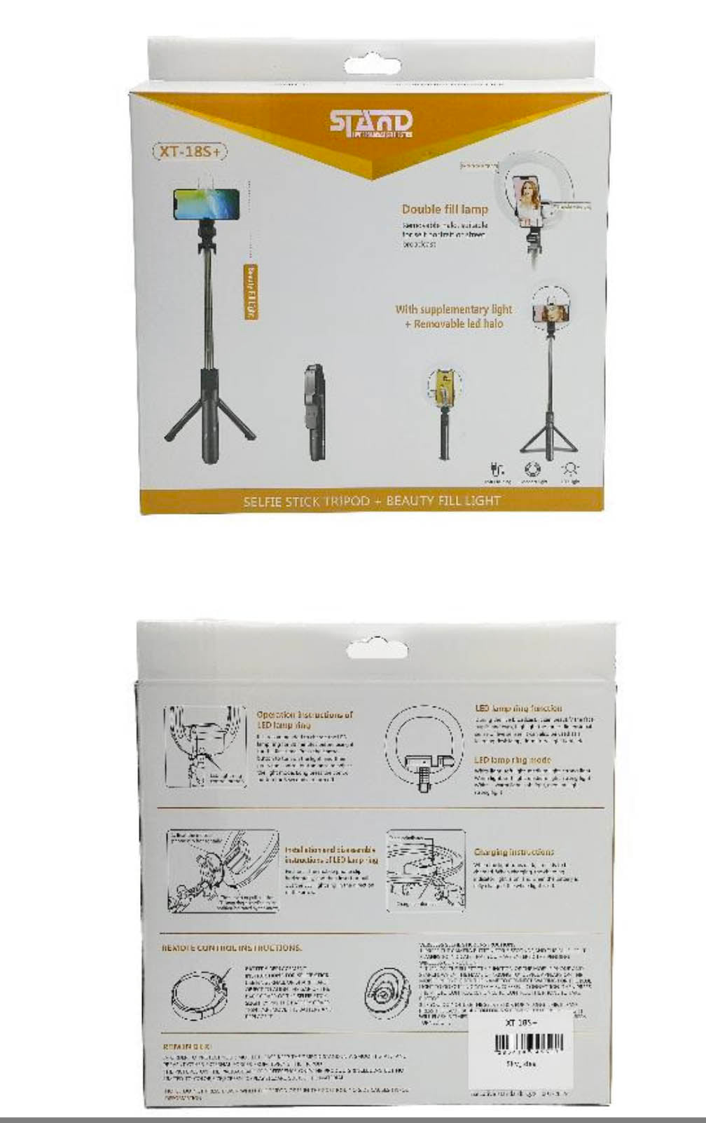 XT-18+ Ring Light with Selfie Stick and Tripod Stand