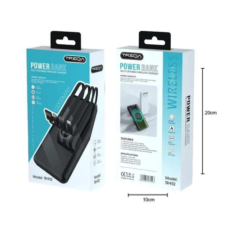 10000mAh Power Bank with Wireless Function